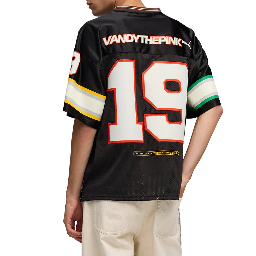 PUMA X Vandythepink Graphic V-Neck Short Sleeve Replica Jersey - Image 5