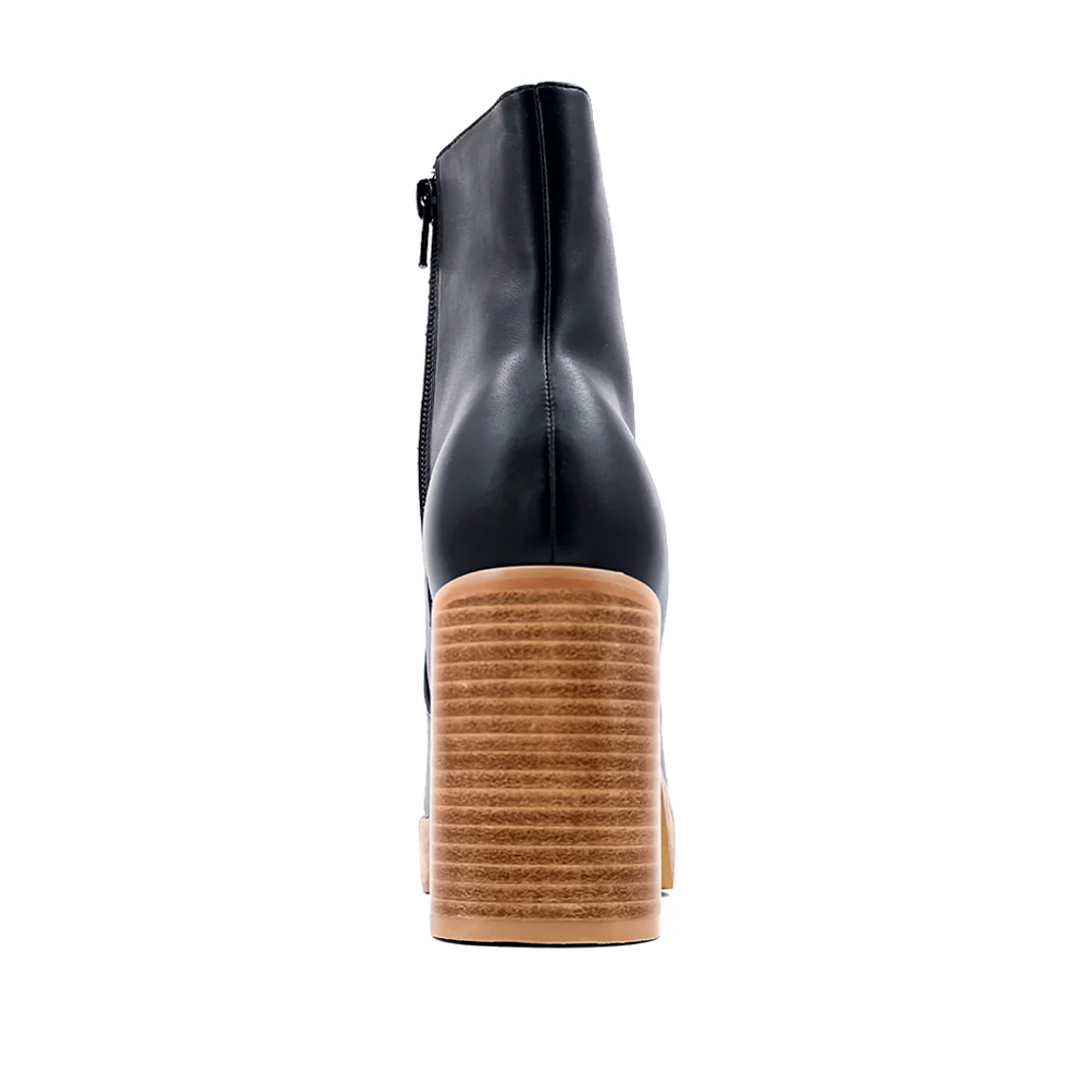 Vernita Round Toe Platform Zippered Boots - Image 5