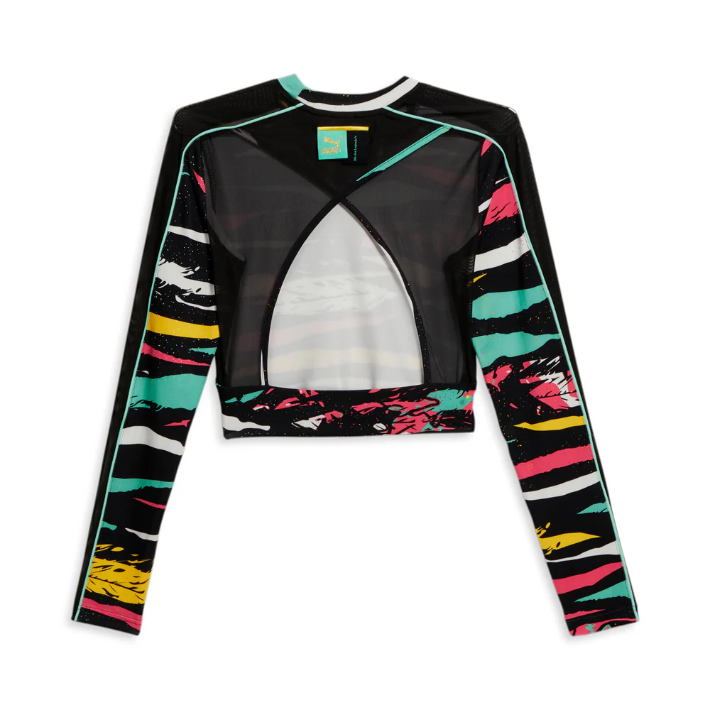 WAL T7 Cropped Mock Neck Long Sleeve Pullover Top - Image 2