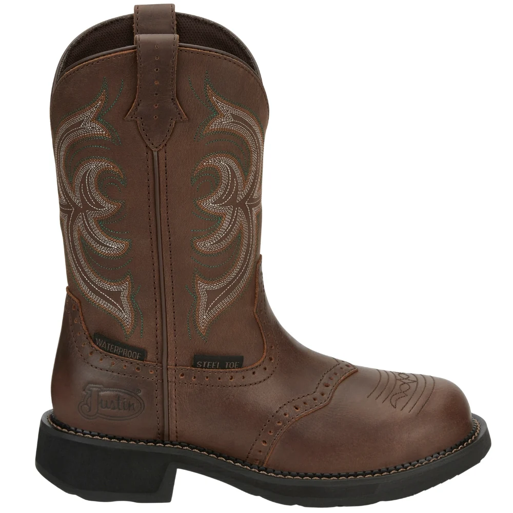 Wanette 11 Inch Waterproof Steel Toe Work Boots