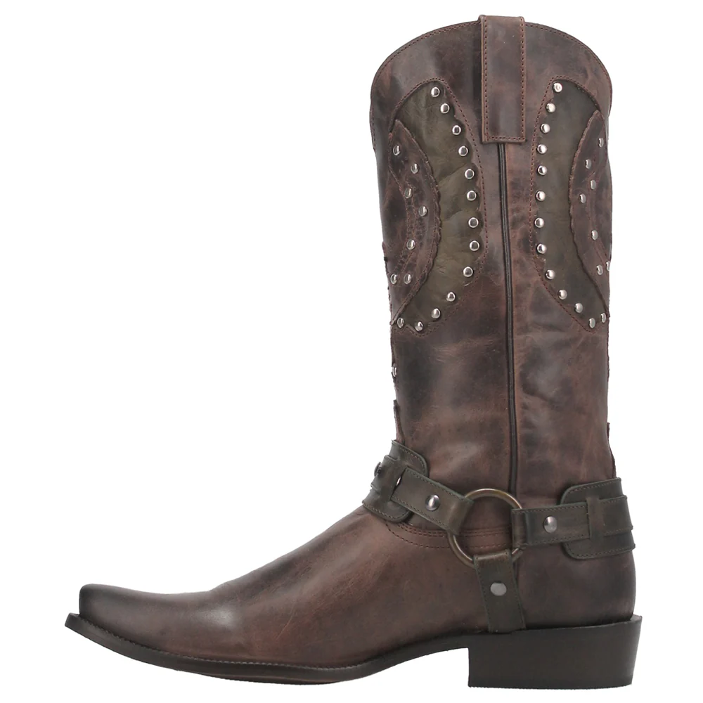 War Eagle Studded Square Toe Pull On Boots - Image 3