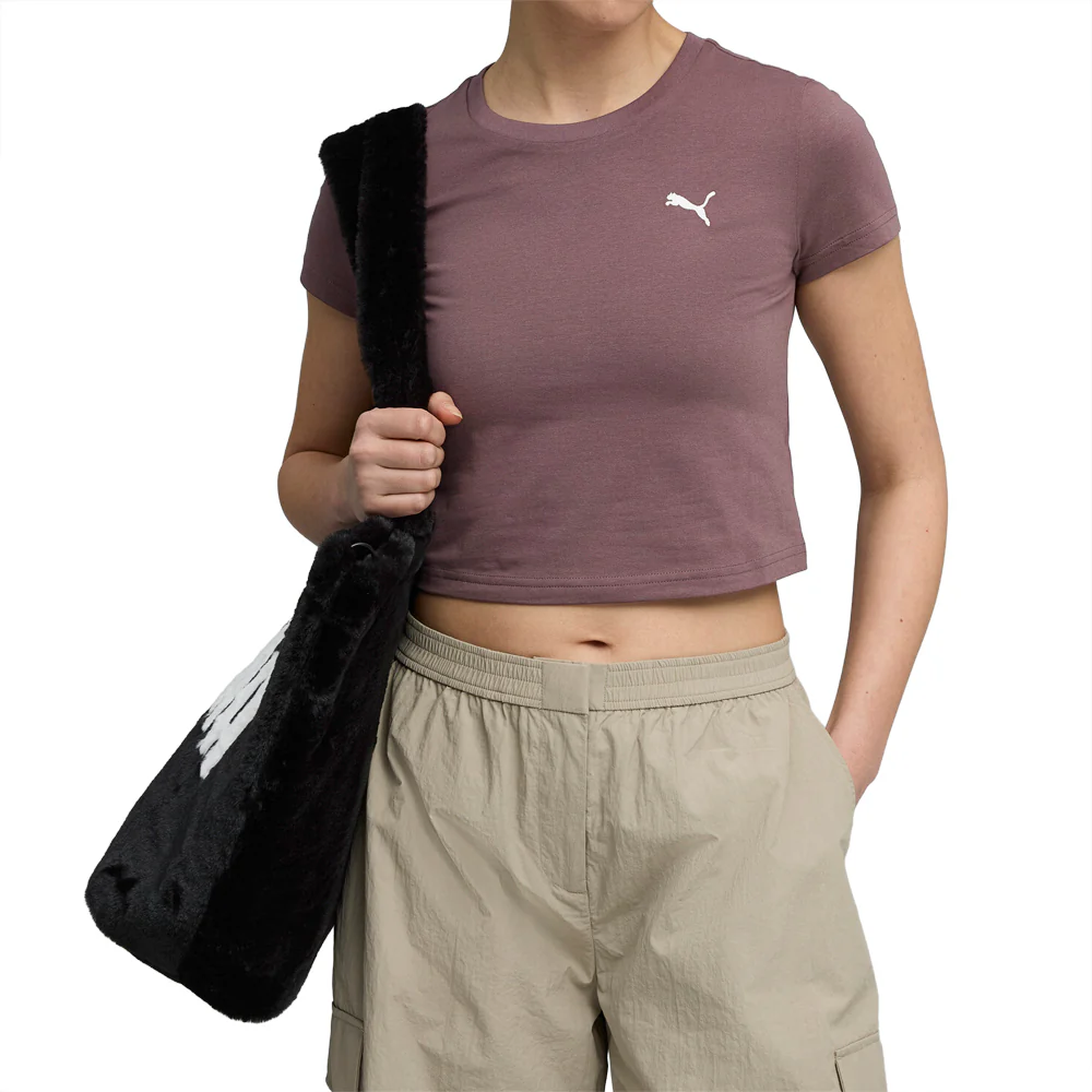 Wardrobe Essentials Cropped Crew Neck Short Sleeve T-Shirt - Image 3