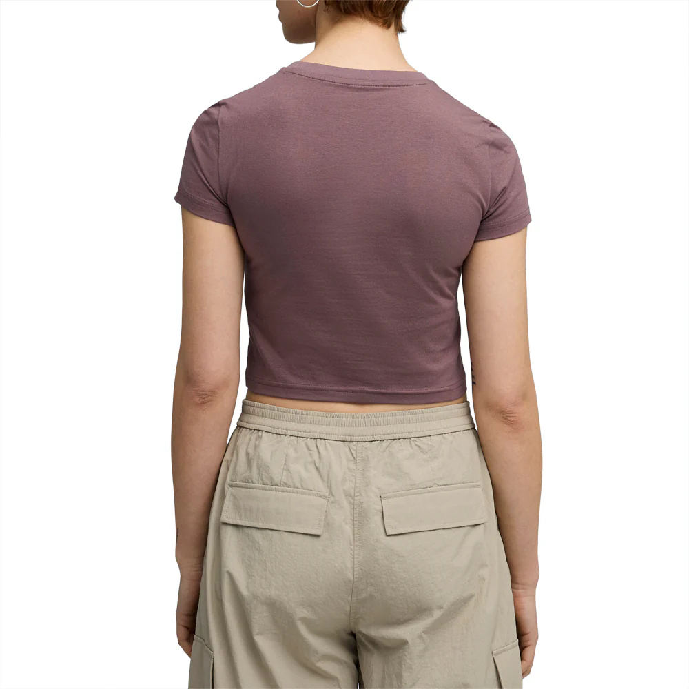 Wardrobe Essentials Cropped Crew Neck Short Sleeve T-Shirt - Image 4