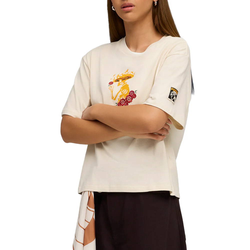 Wardrobe Essentials Dia De Muertos Relaxed Crew Neck Short Sleeve T-Shirt - Image 5