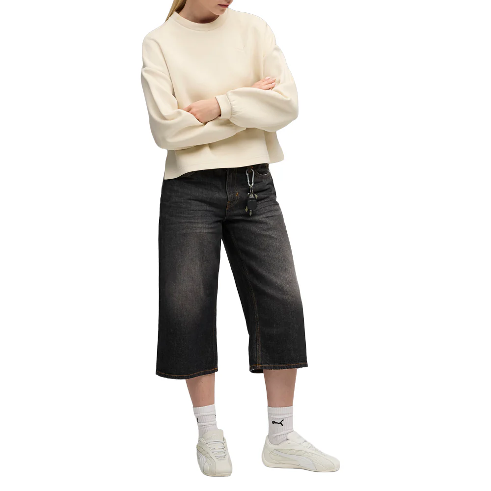Wardrobe Essentials Oversized Crew Neck Long Sleeve Sweatshirt - Image 5
