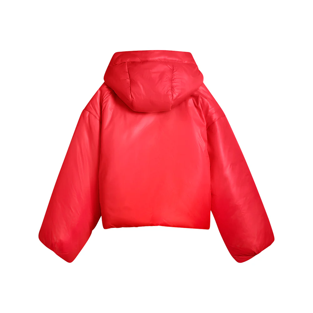 Wardrobe Essentials Shiny Hooded Padded Full Zip Jacket - Image 2