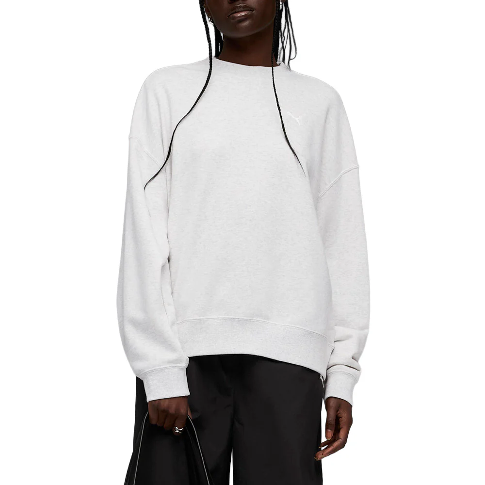 Wardrobe Essentials Short Oversized Crew Neck Sweatshirt - Image 5