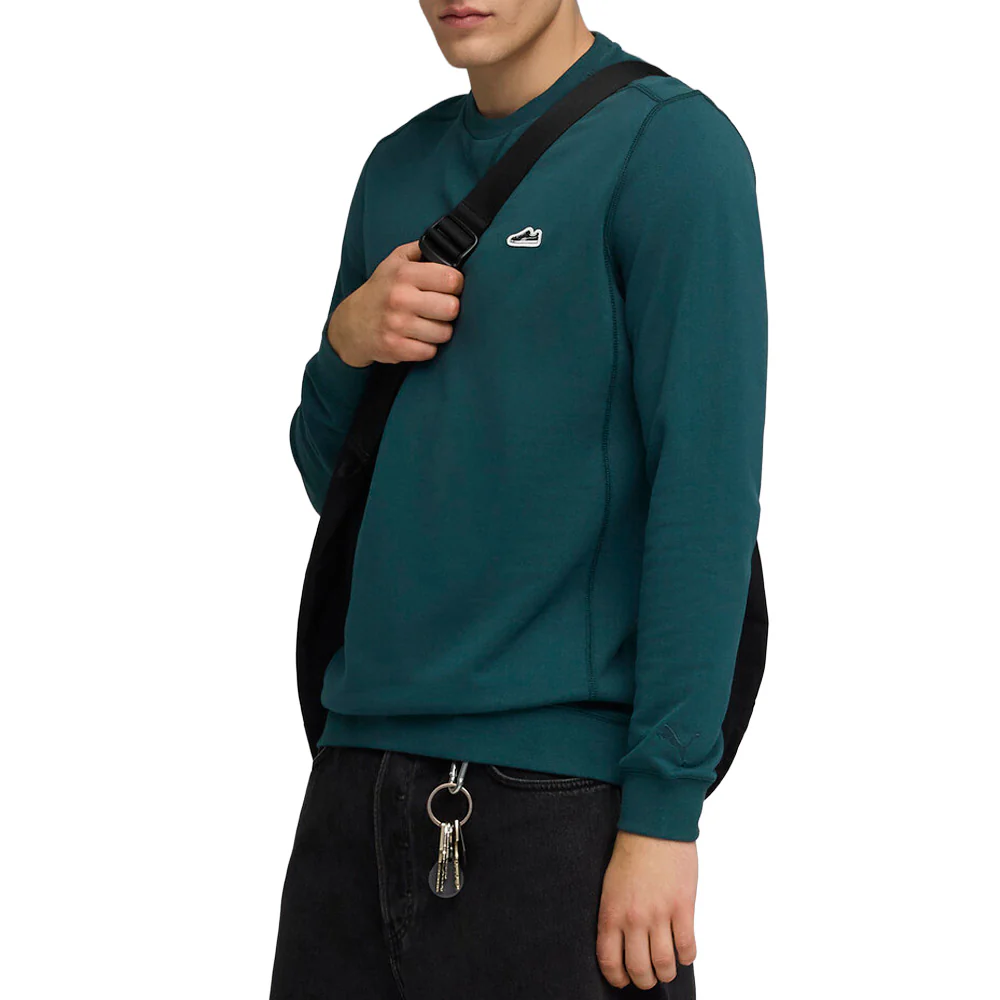 Wardrobe Essentials Suede Crew Neck Sweatshirt - Image 5