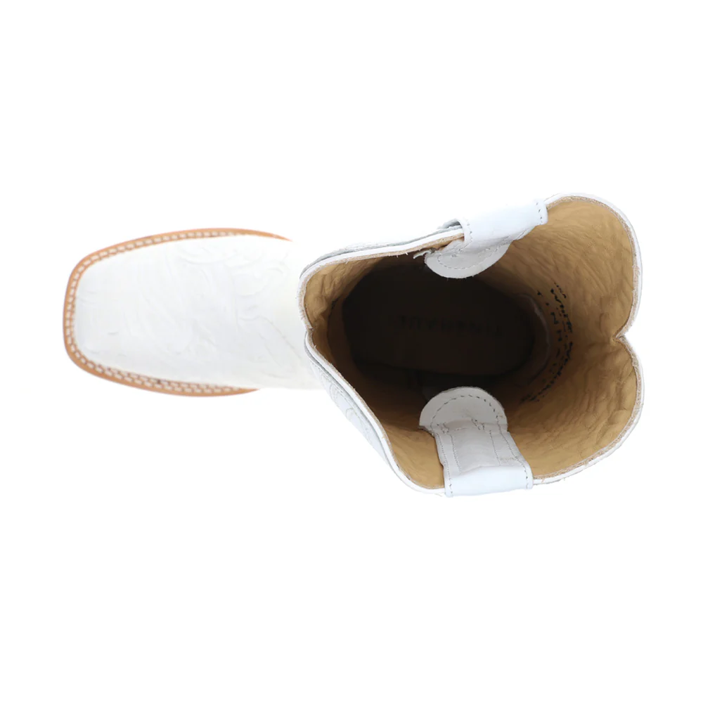 White Wedding Square Toe Cowboy Boots - Image 4