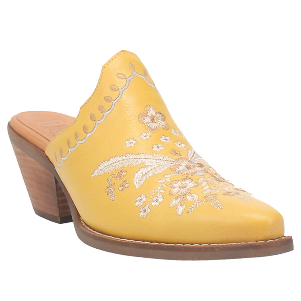 Wildflower Floral Embroidered Mule Pointed Toe Boots - Image 2
