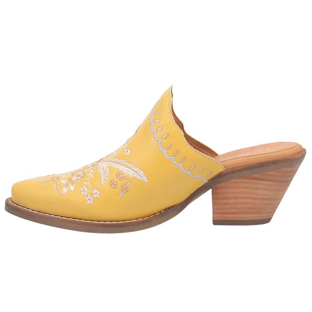Wildflower Floral Embroidered Mule Pointed Toe Boots - Image 3