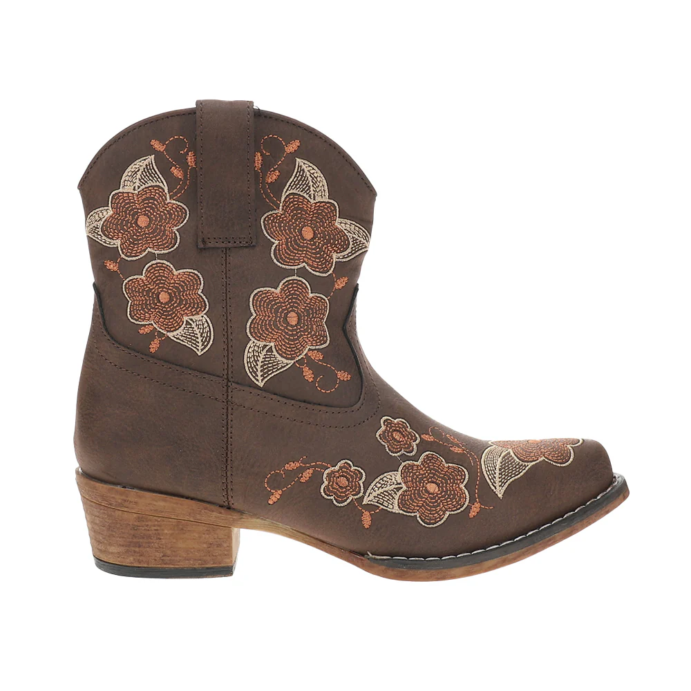 Wildflower Snip Toe Zippered Cowboy Booties