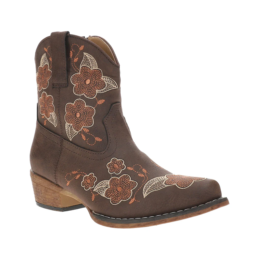 Wildflower Snip Toe Zippered Cowboy Booties - Image 2