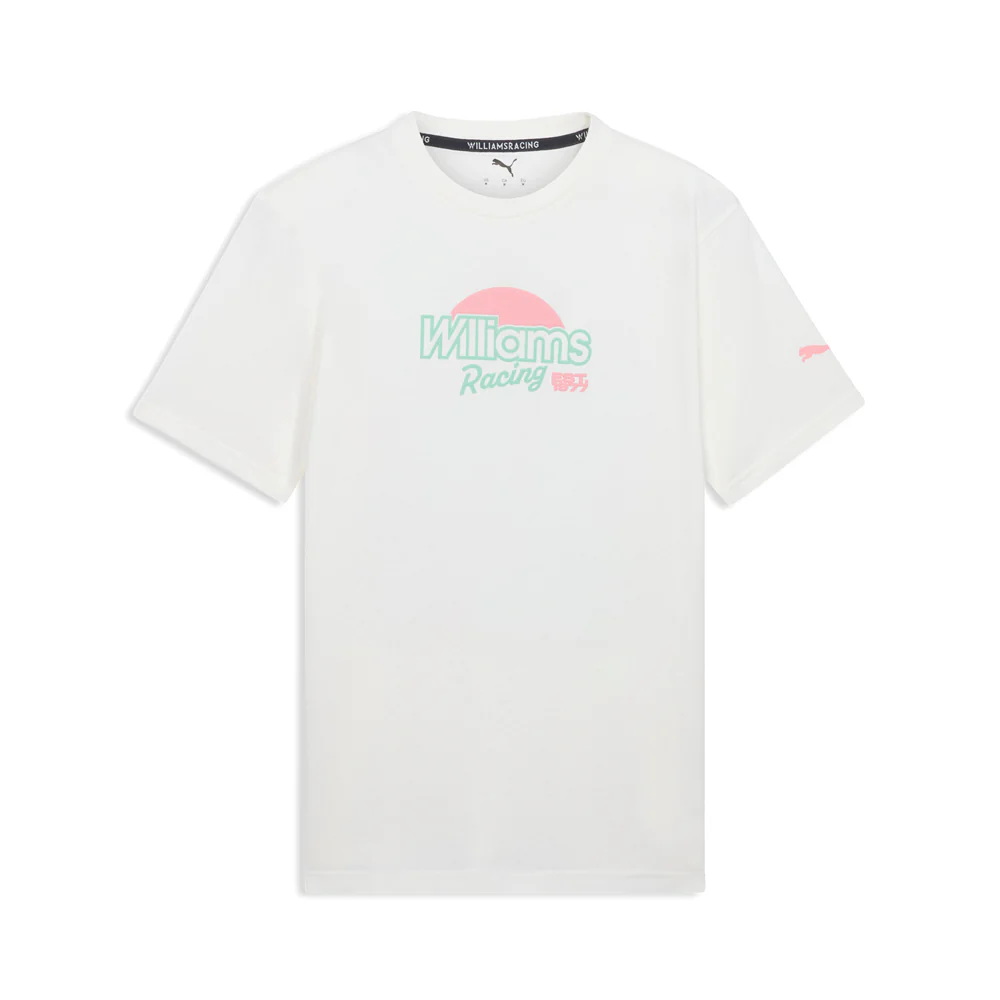 Williams Racing Beach Graphic Crew Neck Short Sleeve T-Shirt