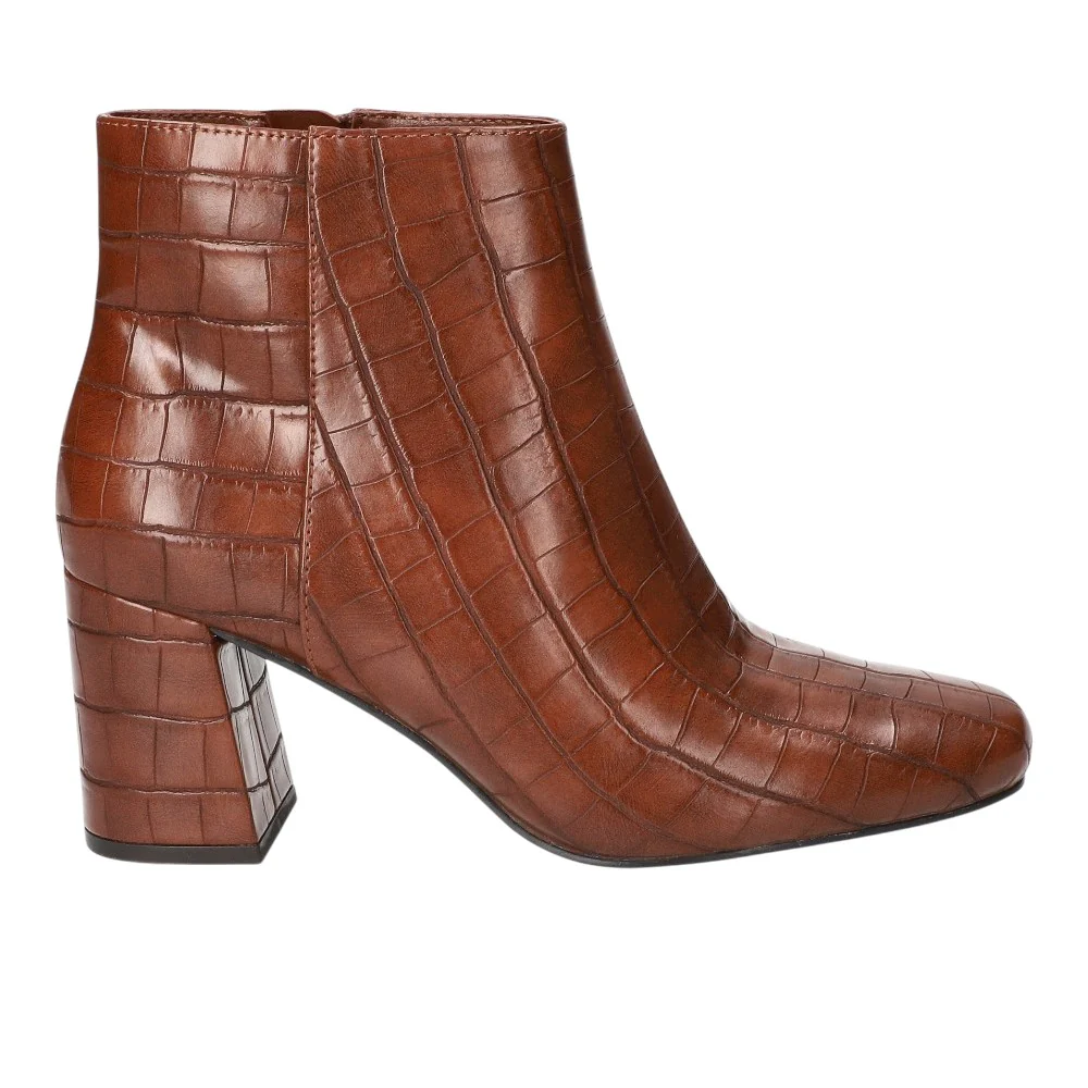 Wilma Ankle Square Toe Zippered Booties