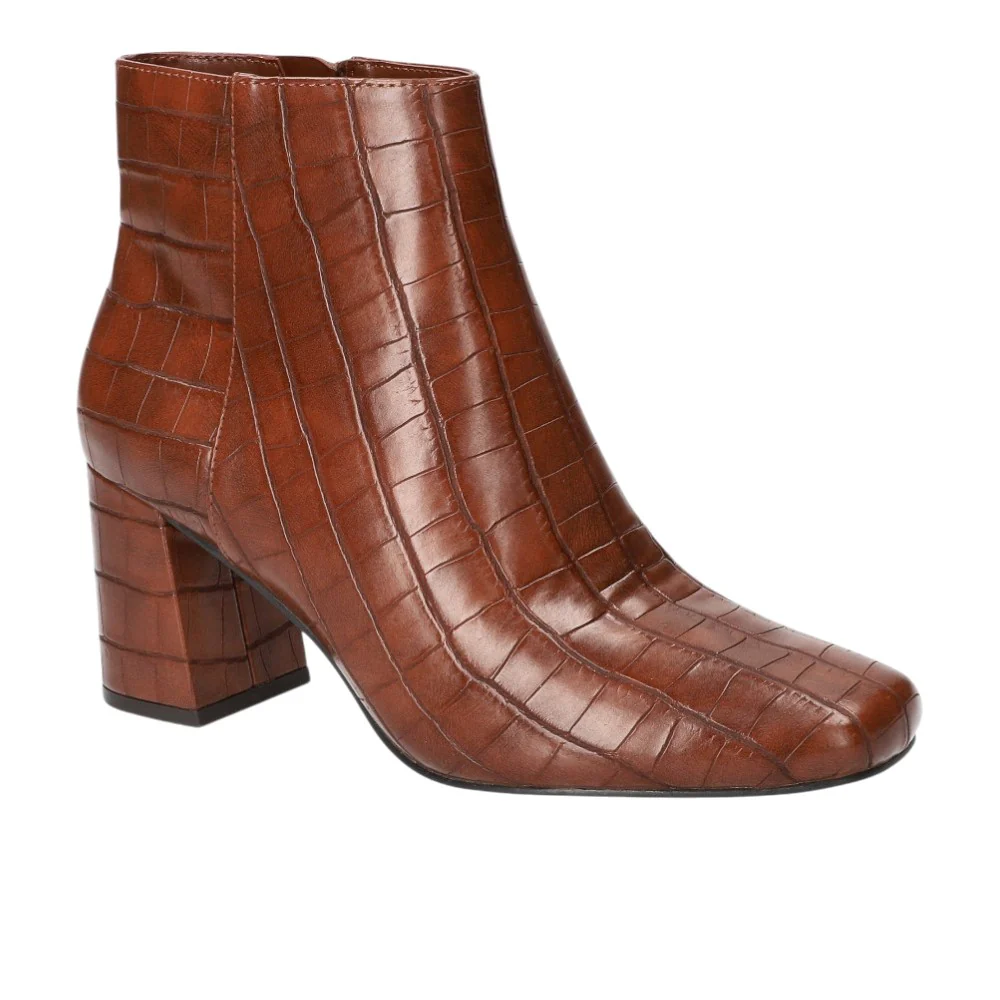 Wilma Ankle Square Toe Zippered Booties - Image 2