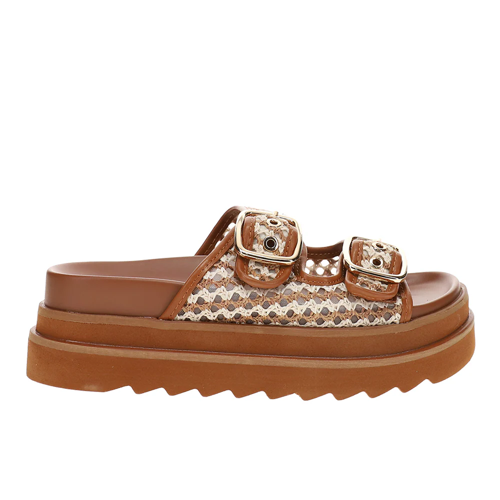 Word On the Street Platform Sandals