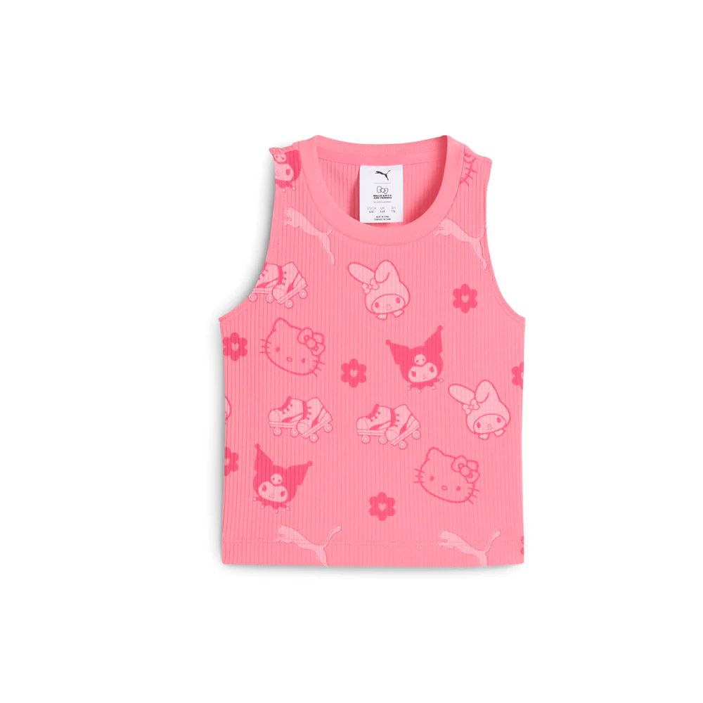 PUMA X HELLO KITTY Ribbed Crew Neck Tank Top (Toddler)