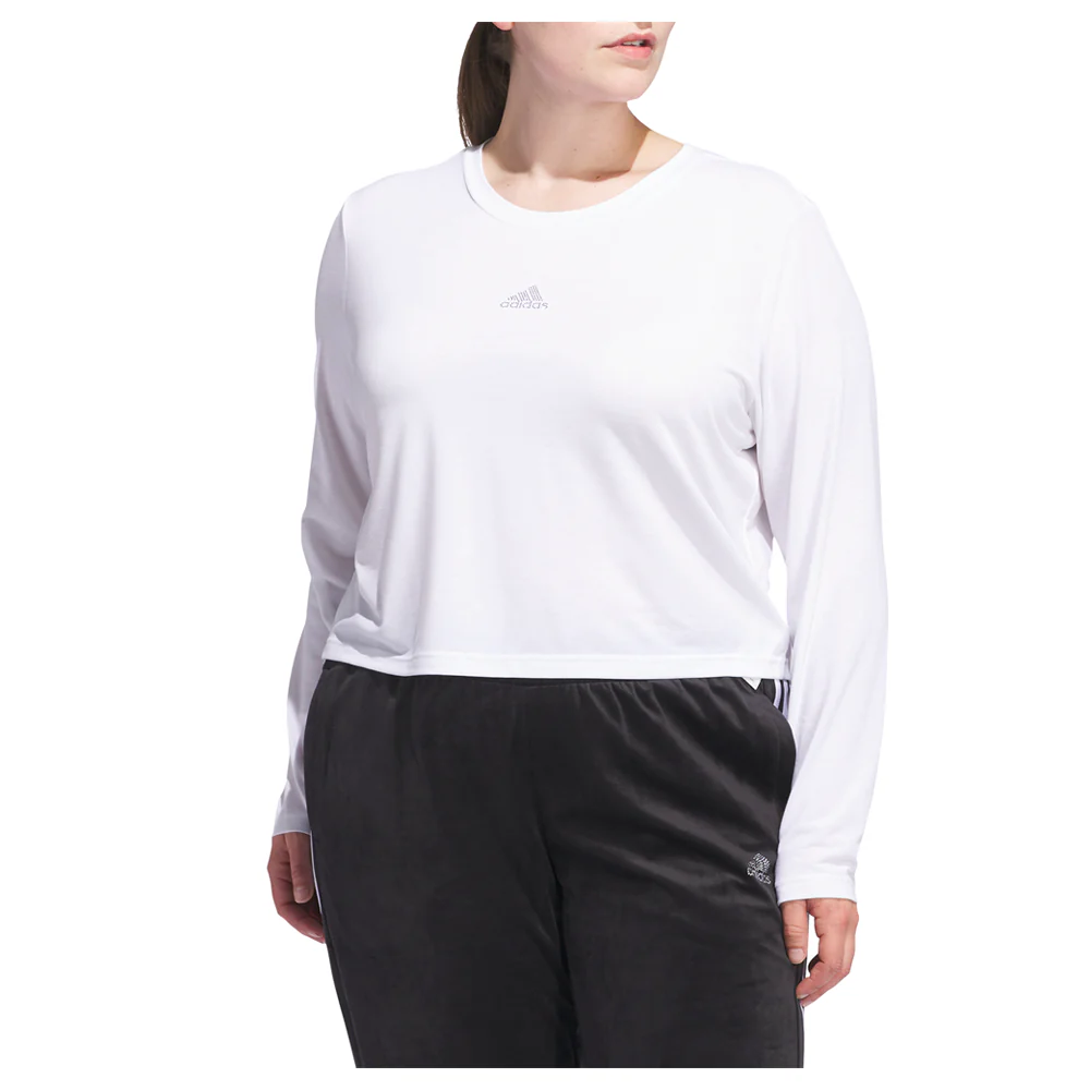 Y2K Glam In Crew Neck Long Sleeve Pullover Shirt (Plus)