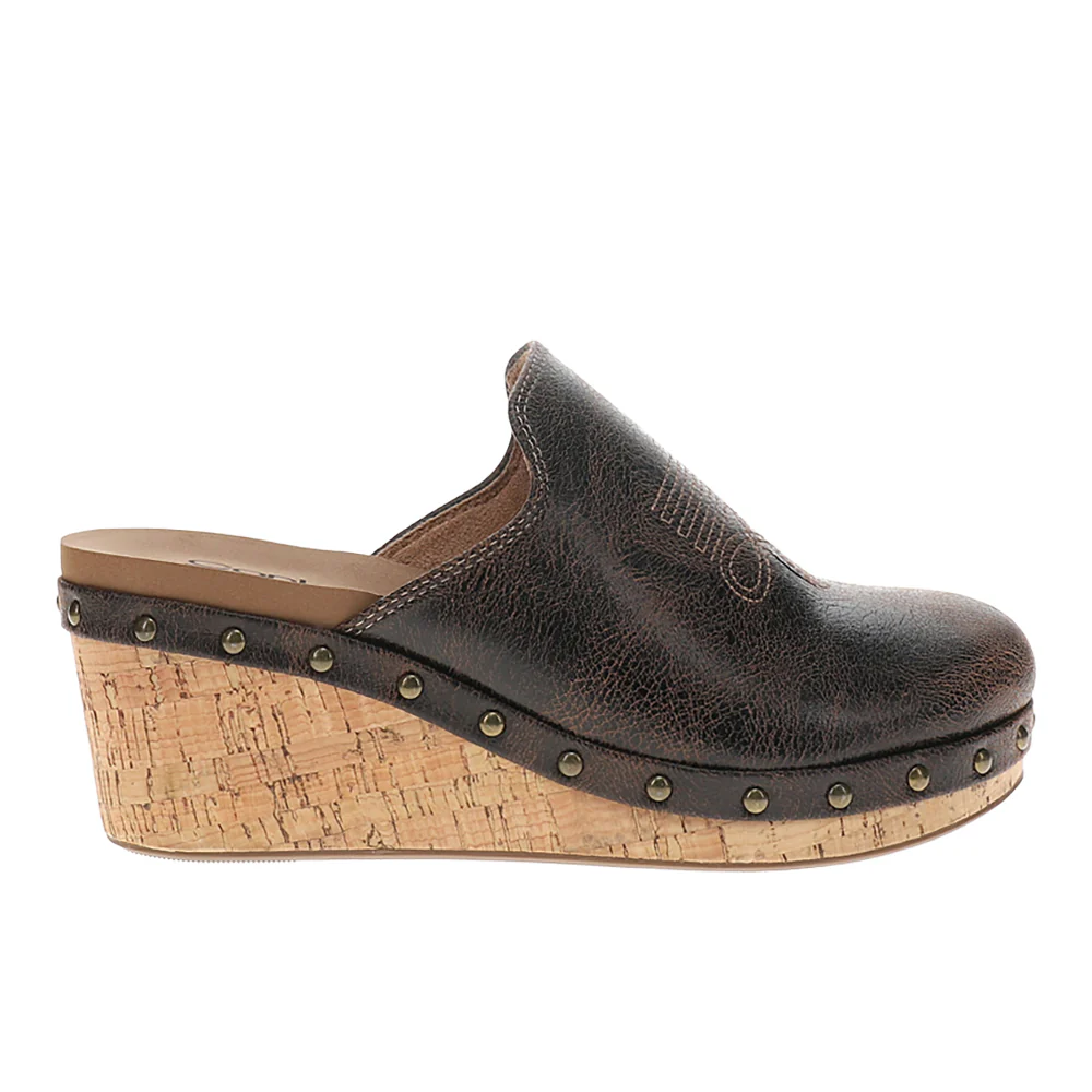 Yee Haw Studded Embroidered Mule Clogs