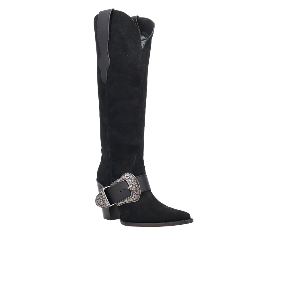 Yeehottie Suede Leather Snip Toe Cowboy Boots - Image 2