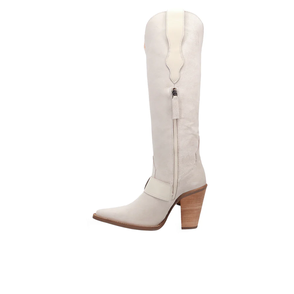 Yeehottie Suede Leather Snip Toe Cowboy Boots - Image 3