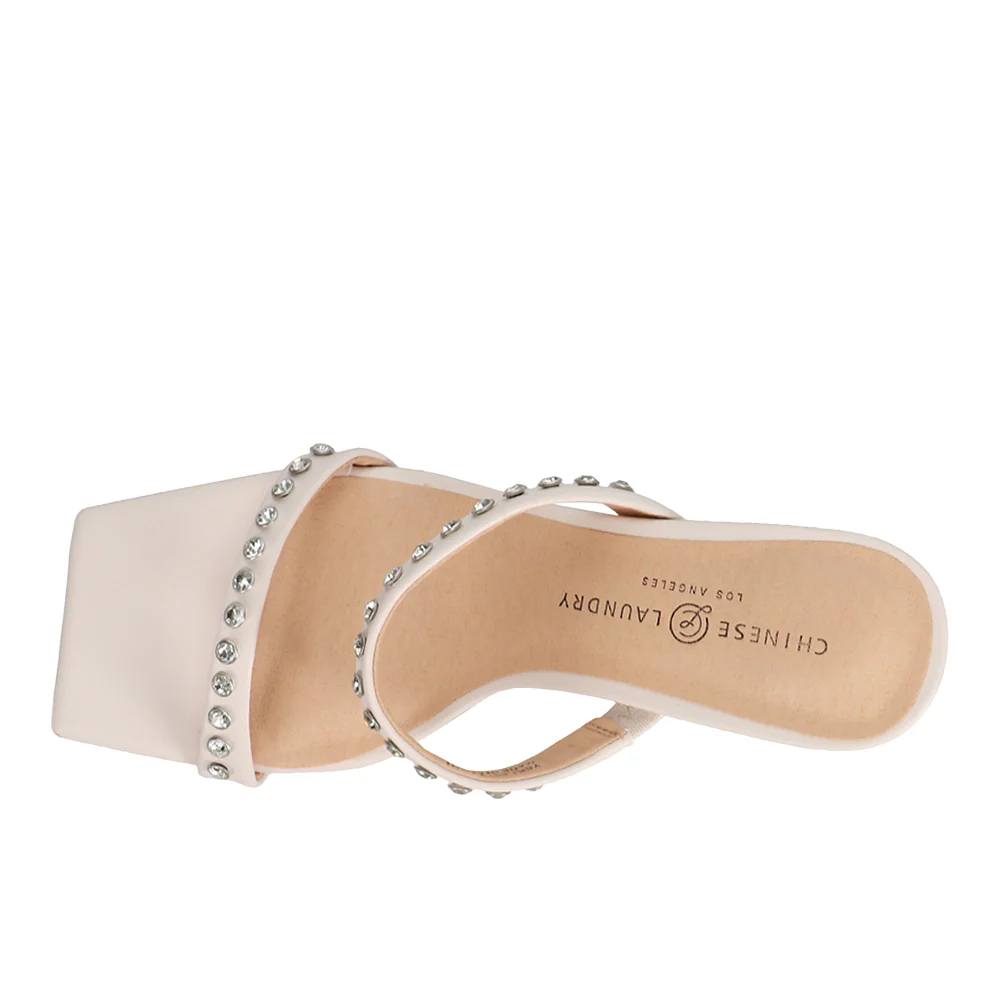 Yo Yo Rhinestone Kitten Heel Sandals - Image 4
