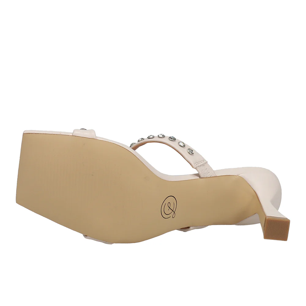 Yo Yo Rhinestone Kitten Heel Sandals - Image 5
