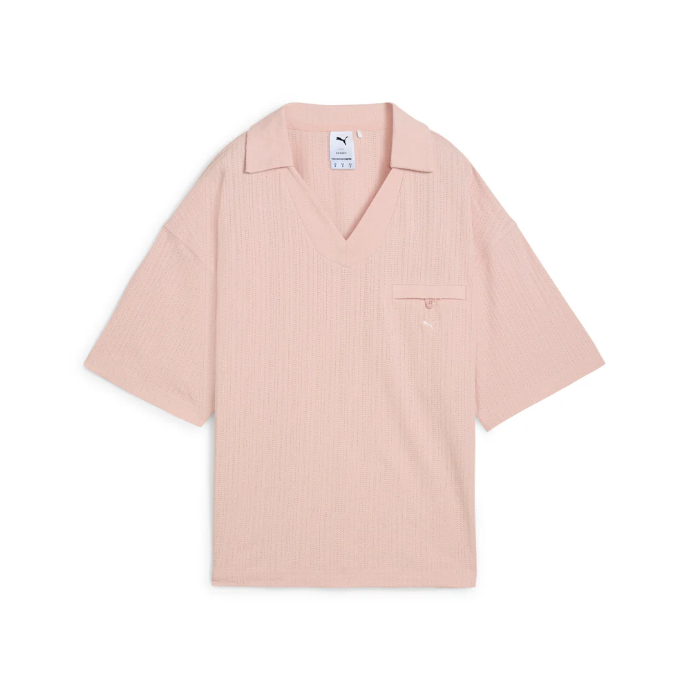 Yona Oversized Short Sleeve Polo Shirt