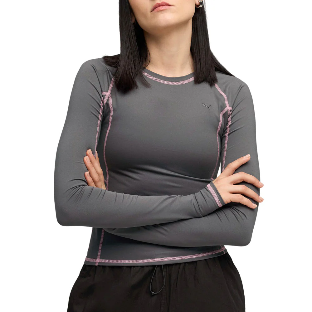Yona Tight Crew Neck Long Sleeve T-Shirt - Image 3
