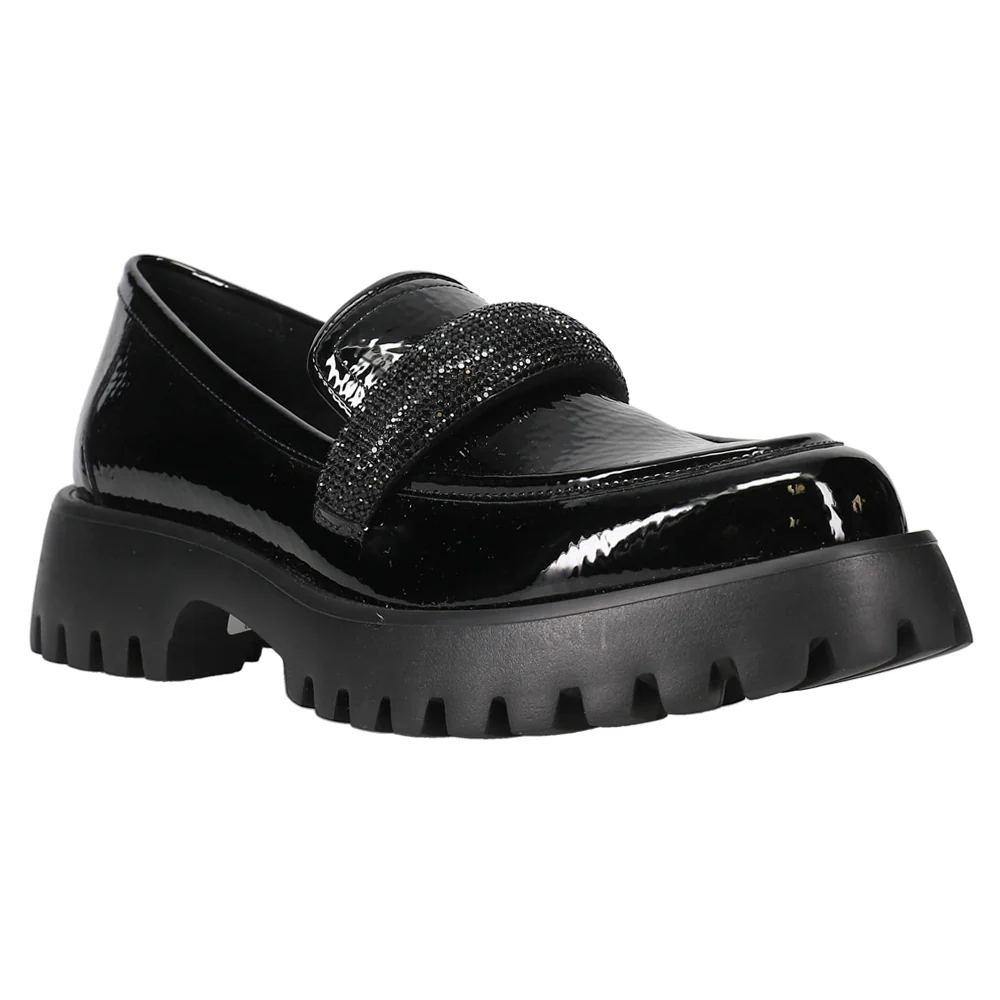Zaya Rhinestone Lug Sole Loafers - Image 2