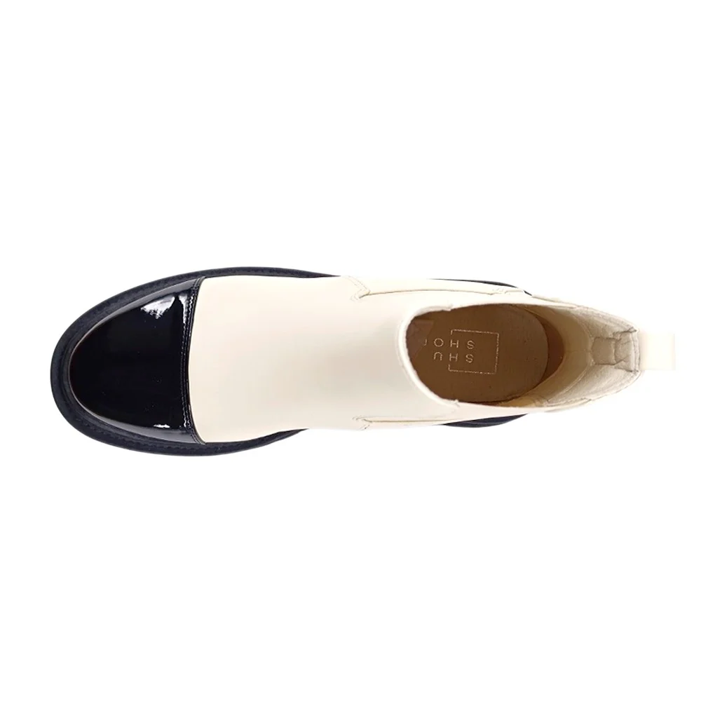 Zeina Round Toe Chelsea Boots - Image 4