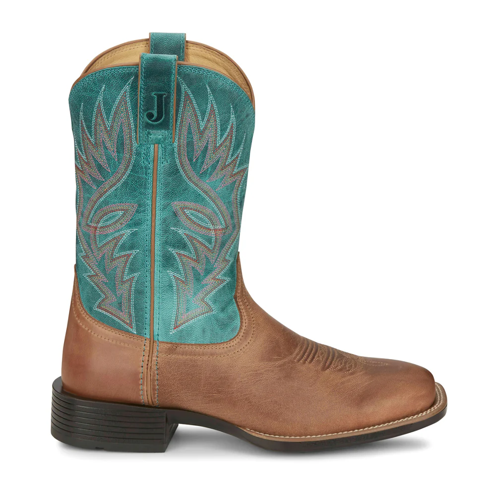 Zeke Square Toe Pull On Cowboy Boots