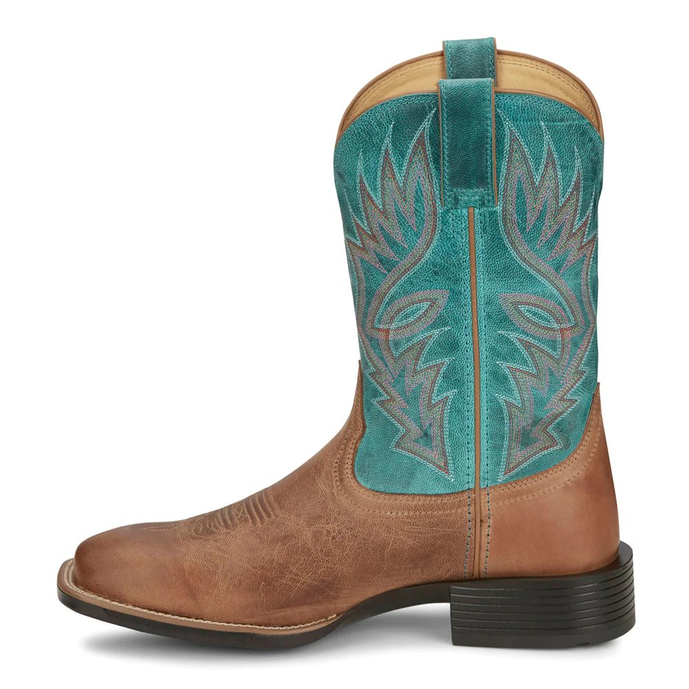 Zeke Square Toe Pull On Cowboy Boots - Image 3