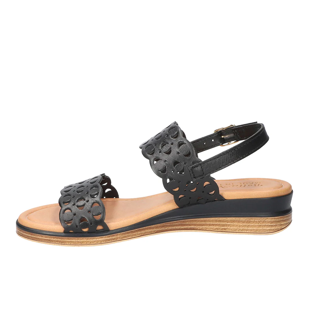 Zoe-Italy Cut Out Wedge Sandals - Image 3