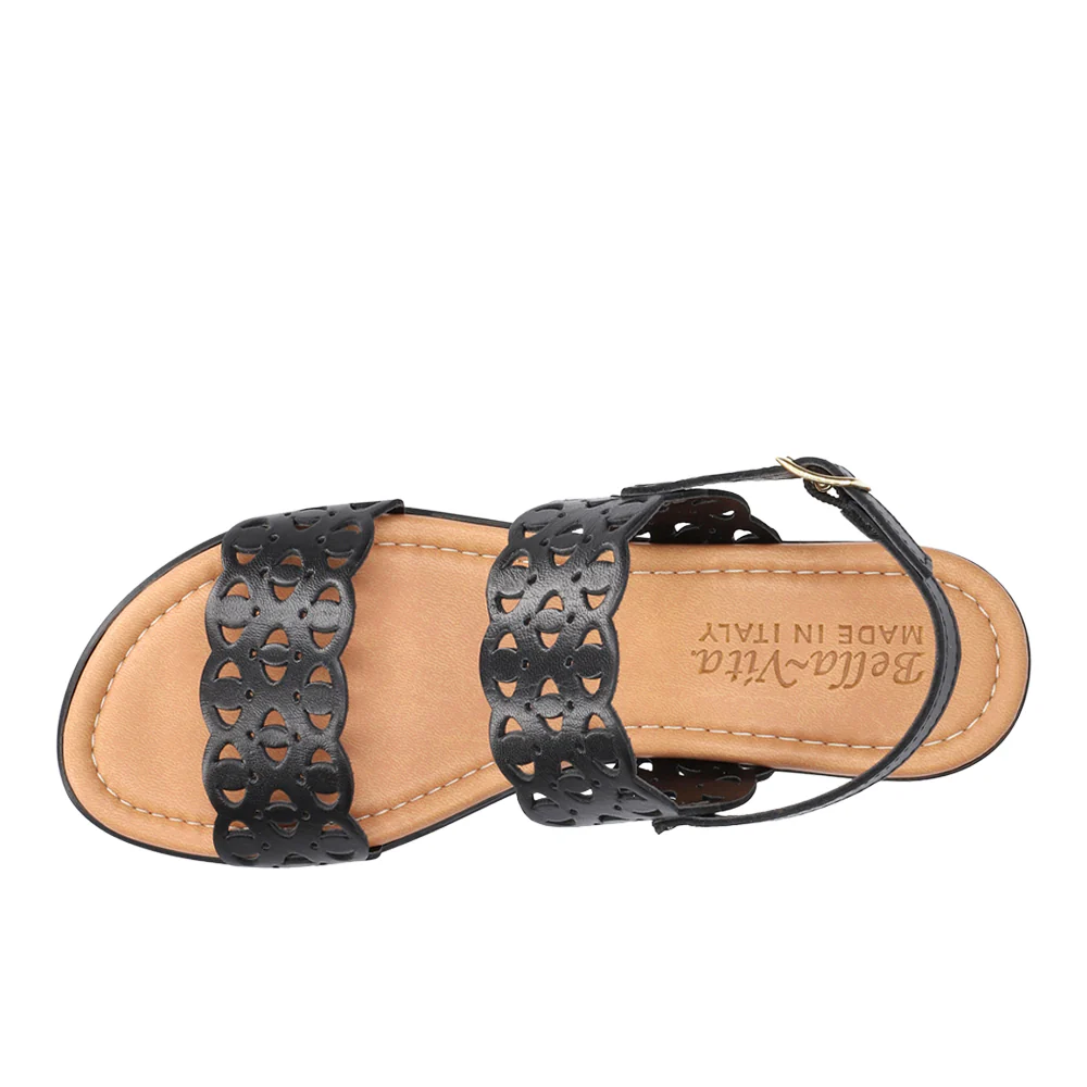 Zoe-Italy Cut Out Wedge Sandals - Image 4